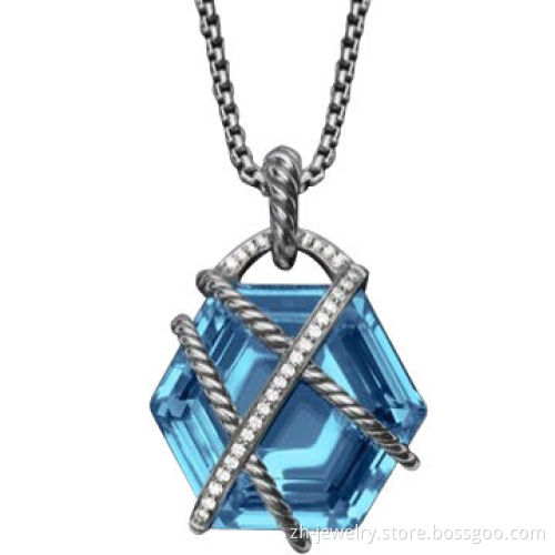 Gemstone pendants jewelry, different style and material can be made for clients, silver